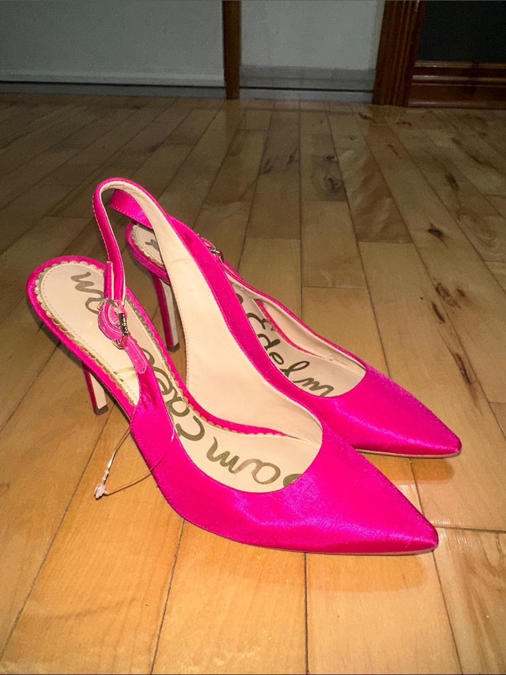 Women's Hot Pink Slingback Pointed Toe Heels Sam Edelman